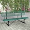 Flash Furniture Sigrid 6' Outdoor Bench with Backrest, Commercial Grade Green Mesh Seat, Backrest, Black Steel Frame SLF-AG4HUT2-GN-GG - alternate 1